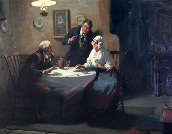 Alexander Rosell (1859-1922) Beat that! 22 x 29.5in.
